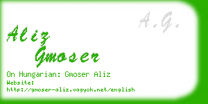 aliz gmoser business card